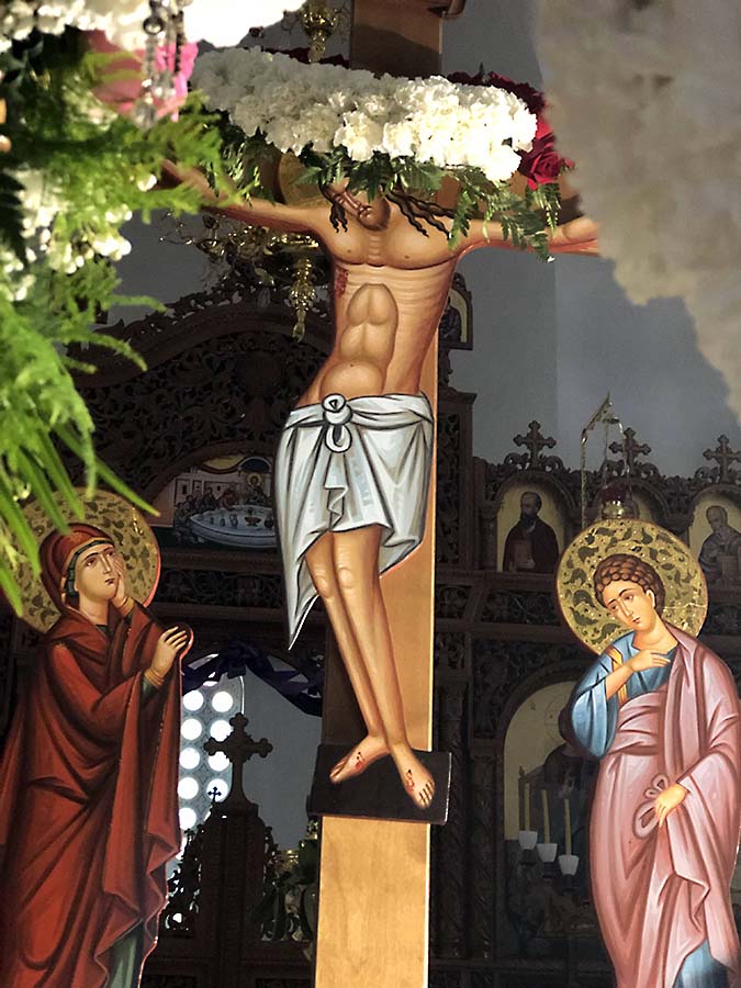 Holy Friday - Decorating the Epitaphios with Flowers