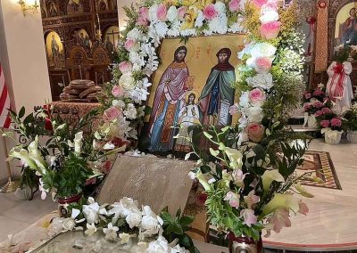 Feast day of Saints Raphael Nicholaos and Irene service