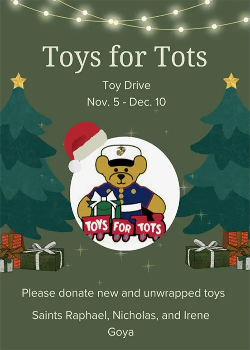 Toys Drive - November 5 to December 10, 2023